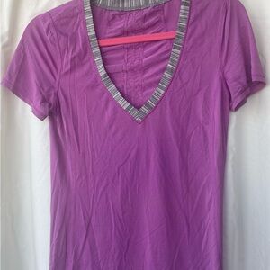 Lululemon Athletica Purple V-Neck Women's Top